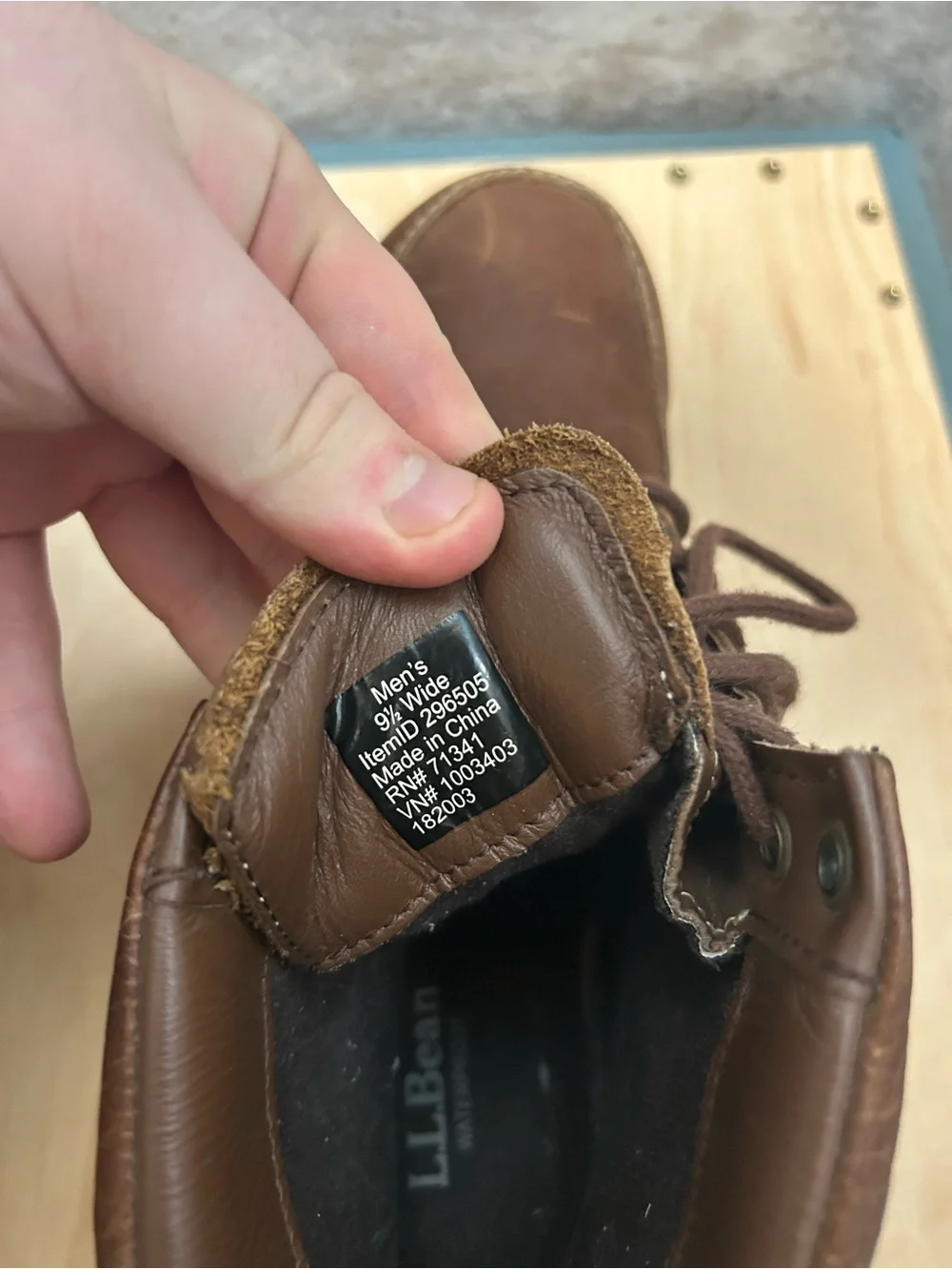 L.L. Bean East Point brown moc-toe waterproof boot men’s size 9.5